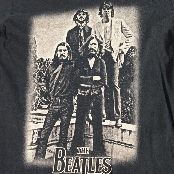 Vintage Beatles T-shirt Small Black Band Official 2006 Womens - Picture 1 of 7